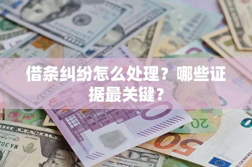 北京借条纠纷怎么处理？哪些证据最关键？