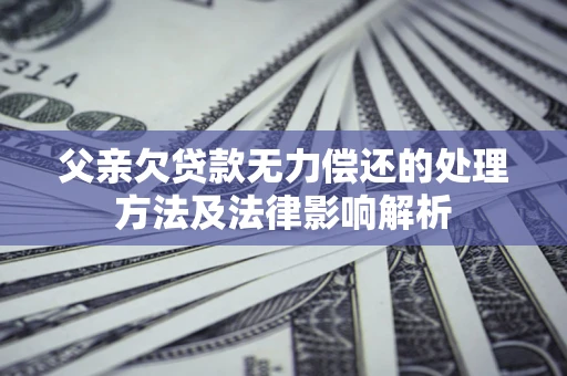 北京父亲欠贷款无力偿还的处理方法及法律影响解析
