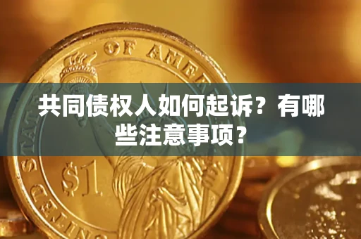 北京共同债权人如何起诉？有哪些注意事项？