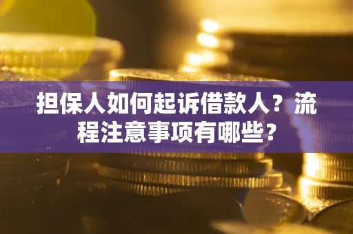 北京担保人如何起诉借款人？流程注意事项有哪些？